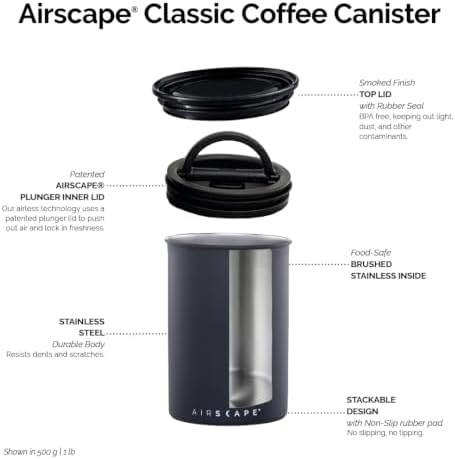 Planetary Design Airscape Stainless Steel Coffee Canister | Food Storage - Image 2