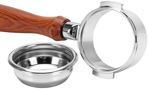 DIBTSA 58mm Bottomless Portafilter Compatible with Breville Dual Boiler BES920CBXL BES920BSXL BES920XL BES900XL, 304 Stainless Steel Reusable Filter Basket, Wood Handle, Espresso Machine Parts - Image 6