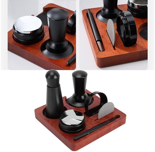 7 PCS Espresso Accessories Kit, 51mm Coffee Tamper with Tamping Station, WDTs Tool, Dosing Funnel, Distributor, Dosing Funnel, Brush and Puck Screen, Versatile for Home - Image 5