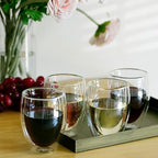 BTaT- Double Walled Stemless Wine Glasses, 12 oz, Set of 4, Smooth Rim Standard Wine Glass Tumbler for Hot & Cold Beverages, Gifts for Wedding, Christmas, Anniversary - Image 5