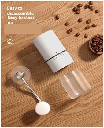 Portable Manual Coffee Grinder, Conical Burr with 5 Adjustable Settings, External Adjustable Setting(Black) - Image 2
