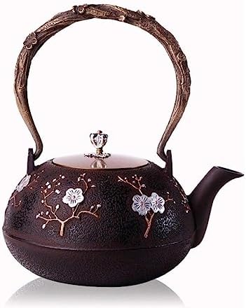 KYUSAR Japanese Cast Iron Teapot Chinese Teapot 40.5oz/1.2L Tea Pots Cast Iron Tea Pot No Coating Japanese Teapots Handmade Japan Kettle Pot Home Or Kitchen Tetsubin Tea Pot - Image 3