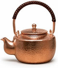 harayaa Copper Kettle Hand Hammered Teapot Pure Copper Small Tea Kettle Efficient Water Boiling Lifted Arch Handle Short Spout Tight Fitting Lid Heat, Original Color Lifting Beam Pot by Unknown