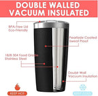 6 Pack 20 oz Stainless Steel Insulated Tumbler with Straw and Lid, Double Wall Travel Coffee Mug Vacuum Insulated Bulk Tumbler Set of 6, Suitable for Vehicle Cup Holders - Image 2