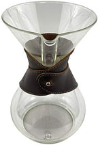 Hide & Drink, Pour Over Collar Compatible with Chemex 6-Cup Glass Handmade from Full Grain Leather - Bourbon Brown - Image 5