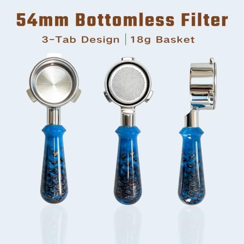 54mm Bottomless Portafilter for Breville, 3-Ear with 18g Basket - Image 2