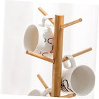 Bamboo Cup Holder Rack Set Spoon Storage Box for Cafe Use - Image 6