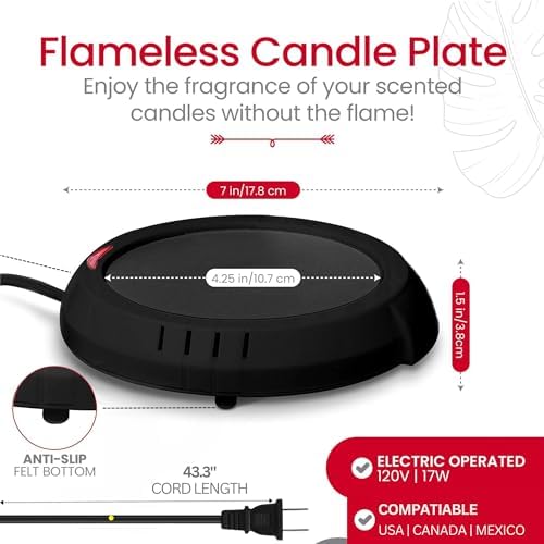 Candle Warmer Black with White, Pink and Red - Image 3