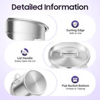 6L/1.59Gal Stainless Steel Airtight Canister Food Storage Canisters with Airtight Lid&Locking Clamp Rice Cereal Grain Canisters Container Bucket for Rice Milk Jug Coffee Bean Cookies Storage - Image 7