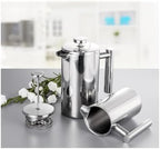 French Press Pot Filter Press Hand-made Coffee Pot Stainless Steel Double Walled Insulated 350ml/800ml/1000ml(350ml) - Image 4