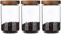 Glass Storage Jars with Wood Lids 25 Oz by HOMTOP