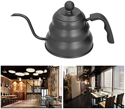 Pwshymi Stainless Steel Gooseneck Kettle, PTFE Coffee Pot with Ergonomic Handle and 3 Layer Composite Base, for Gas Electric Induction Stove Pour Over Coffee Maker (1L) - Image 6