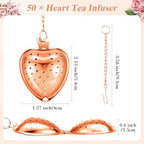 Qinyoung 50 Sets Bridal Shower Tea Party Favors for Guests, Rose Gold - Image 3
