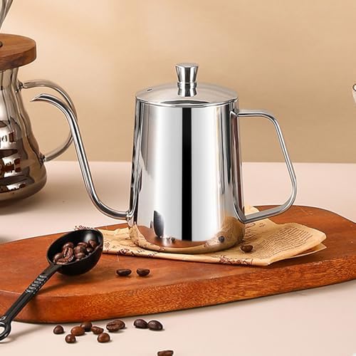 Pour Over Coffee Kettle,Long Narrow Spout,Coffee Carafe,Goose Neck Kettle,Stainless Steel Tea Kettle,Stovetop Portable Water Bottle 20 Oz - Image 5
