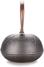 Classic tea kettle, Cast Iron Teapot,Japanese Tetsubin Tea Kettle Cast Iron Teapot with Copper Lid Handle, for Green Tea and Mint, Fruity and Citrus, 1200ml - Image 5