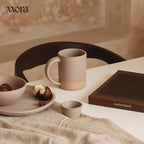 MORA Medium Mugs Set of 4, 16oz Ceramic Pottery Latte Mugs/Coffee Cups - Microwave and Dishwasher Safe - Mushroom - Image 5