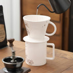 Ceramic Pour Over Coffee Maker Set, Includes Ceramic Coffee Dripper Brewer & 473ml Coffee Mug, For Coffee and Tea, Manual Single Cup Coffee Maker, Gift Idea - Image 7