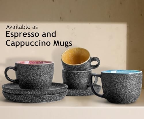 MIAMIO – Cappuccino Cup Set (6.4 oz), Ceramic Coffee Mugs - Las Palmitas - Image 3