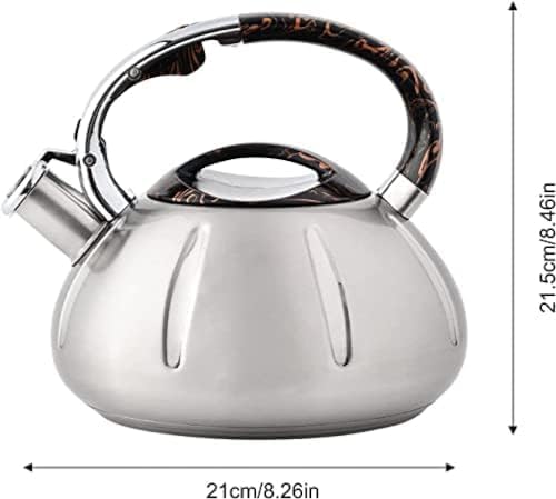Tea kettle, Stovetop Whistling Tea Kettle 3L Stainless Steel Teapot for Boiling Water Induction Cooker Gas Stove - Image 3