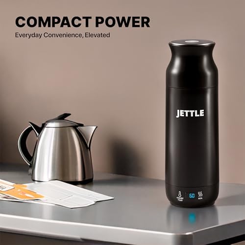 Jettle Portable Electric Kettle, 450ml Travel Water Boiler with LED, Black - Image 6