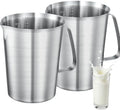 Stainless Steel Metal Measuring Cup w/Handle for Liquid,64&64oz by WELKORCateringEquipment
