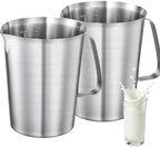 Stainless Steel Metal Measuring Cup w/Handle for Liquid,64&64oz by WELKORCateringEquipment