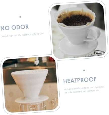 Holibanna Ceramic Coffee Filter Cup, Retro Four-leg Style Hand Pour Dripper - Image 5