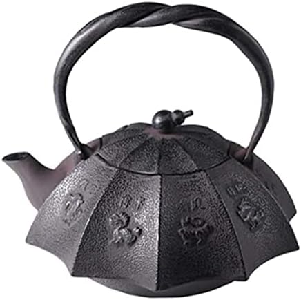 BERTY·PUYI Tea Kettle, Cast Iron Teapot, Tea Kettle with Removable Stainless Steel Infuser Internal Enamel Iron Teapots, Stovetop Tea Kettle for Kitchen Teahouses by BERTY%C2%B7PUYI