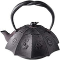 BERTY·PUYI Tea Kettle, Cast Iron Teapot, Tea Kettle with Removable Stainless Steel Infuser Internal Enamel Iron Teapots, Stovetop Tea Kettle for Kitchen Teahouses by BERTY%C2%B7PUYI
