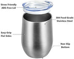 MEWAY 12oz Wine Tumbler 16 Pack Bulk Gifts for Women,Double Wall Vacuum Stainless Steel Travel Mug with Lid,Insulated Stemless Wine Cup Glass for Coffee,Cocktails,Drinks(Sliver,Set of 16) - Image 2