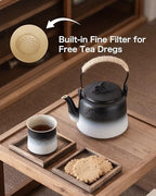 ZENS Ceramic Teapot with Infuser, 33.8oz Japanese Teapot for Loose Leaf Tea - Image 5