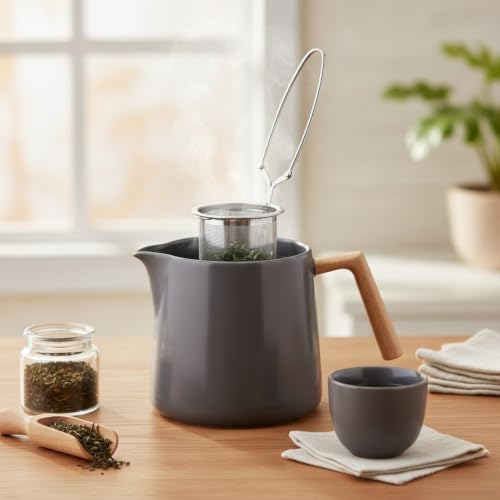 Stainless Steel Tea Strainer with Long Handle, Fine Mesh Loose Leaf Infuser for Deep Mugs and Teapots (1 Piece) - Image 3