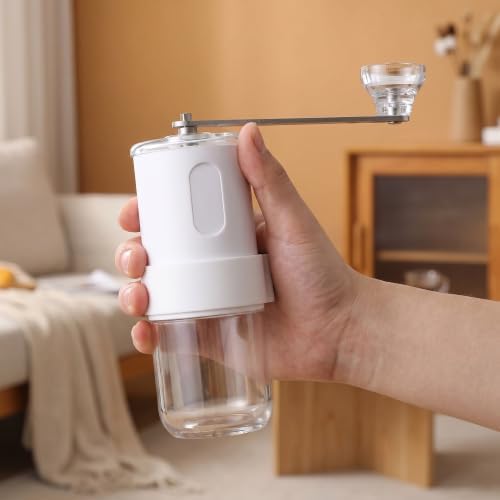 Portable Manual Coffee Grinder with Adjustable Ceramic Burr, Hand Crank Coffee Mill for Freshly Ground Coffee, Compact Spice Grinder for Travel, Camping & Home Brewing Red - Image 6