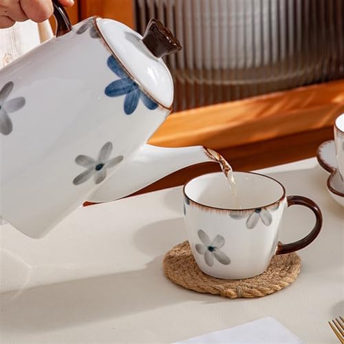 Water Pitcher Ceramic Cold Kettle Water Set Creative Tea Set Coffee Set Souvenir 8-piece Set Gift Tea Party Essentials Water Jug - Image 4