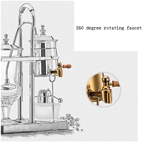 JITEM Cafetera Belgium Luxury Royal Family Balance Syphon Coffee Maker Siphon Brewer Elegant Design Retro Style with U Handle Glass Siphon Pot for Coffee or Tea - Image 6