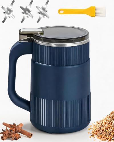 Electric Grain Mill Grinder 500G, 304 Stainless Steel Flour Mill Grinder for Home Use for Dry Grains Spices Coffee Corn Pepper, Ultrafine Grain Household Flour Mill, Kitchen by Phaniteces