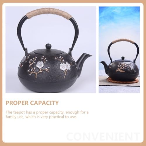 Cast Iron Tetsubin Tea Pot with Infuser Vintage Japanese Style Iron Teapot Sturdy Stovetop Safe for Loose Leaf Tea Brewing at Home Or Tearoom - Image 4