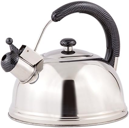 Creative Home 2.7 Qt 304 Stainless Steel Whistling Tea Kettle │ Polished Dome-Style Water Boiler with Heat-Resistant Cobra Handle and Loud Steam Signal │ Stylish Stove-Top Accessory and Gift by CreativeHome