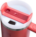 Stanley Quencher H2.0 Tumbler with Handle and Straw 30 oz | Flowstate 3-Position Lid | Cup Holder Compatible for Travel | Insulated Stainless Steel Cup | BPA-Free | Hot Coral - Image 2