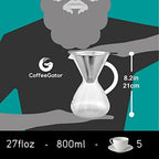 Coffee Gator 9 Cup Moka Pot Pour Over Coffee Maker 27oz - Image 7
