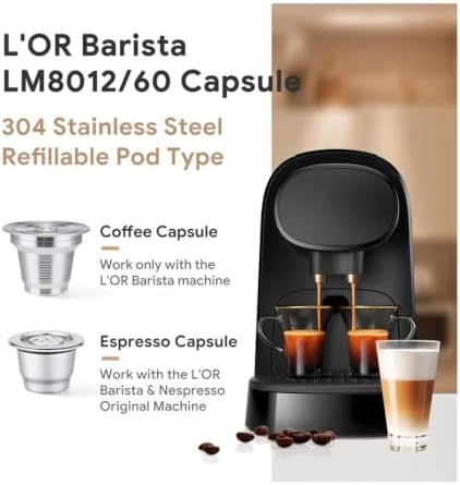 Refillable Reusable Capsule Compatible With LM8014 / 60 L'Or Barista Capsule Espresso Coffee Maker Stainless Steel Filter Pod(1pc 1small) - Image 5