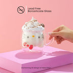 JoyJolt Hello Kitty 3D Coffee Mug, 13.5 oz Double Wall Glass Cup with 3D Design, Insulated Cute Mug for Tea, Latte, or Iced Coffee, Kawaii Sanrio Cup, Hello Kitty Kitchen Stuff - Image 4
