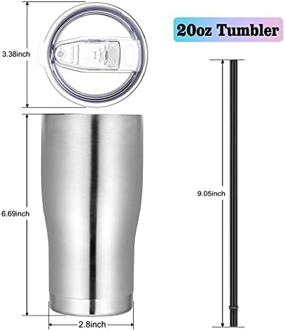 VEGOND 20oz Tumbler Stainless Steel Tumbler Cup with Lid And Straw Vacuum Insulated Double Wall Travel Coffee Mug(Stainless 12 Pack) - Image 2
