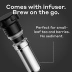 BOBBER 34 oz Vacuum Insulated Stainless Steel Water Bottle with Removable Tea Infuser – Dishwasher Safe, Keeps Drinks Hot for 40 Hours – Triple Walled Coffee Thermo for Hot Drinks (Matte) - Image 4