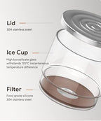 RECAFIMIL 2-in-1 Cold Brew Dripper Cold Brew Coffee Maker,Ice Drip Coffee Maker 300ml - Coffee maker for cold brewed coffee and tea, coffee maker for cold extraction - Image 4