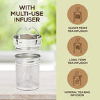 Premium Bamboo Thermos with Tea Infuser for Loose Tea - Tea Gift Set - Insulated Water Bottle/Iced Coffee Tumbler - Unique Gifts for Women, Gifts For Women Who Have Everything - 17oz with 12oz - Image 7