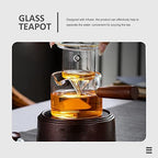 Tea Maker Loose Leaf Tea Pot Enamel Tea Kettle Fruit Japanese Tetsubin Teapot with Infuser China Teapot Side Glass Tea Kettle Household Tea Kettle Dropshipping Office STO, - Image 5