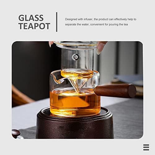 Tea Maker Loose Leaf Tea Pot Enamel Tea Kettle Fruit Japanese Tetsubin Teapot with Infuser China Teapot Side Glass Tea Kettle Household Tea Kettle Dropshipping Office STO, - Image 5