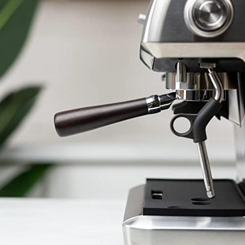 CREMA Coffee Products 54mm Bottomless Naked Portafilter | Compatible with 54mm Breville Machines | Includes Double Shot Filter Basket | Sandalwood - Image 3