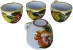 Hand Painted Italian Ceramic Espresso Cups Set of 4, 2 oz Lemon & Pomegranate Demitasse Cups, Made in Italy, Lead-Free, Dishwasher & Microwave Safe - Image 4